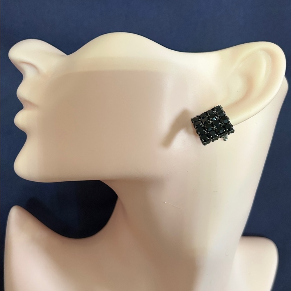 Black rhinestone earrings
